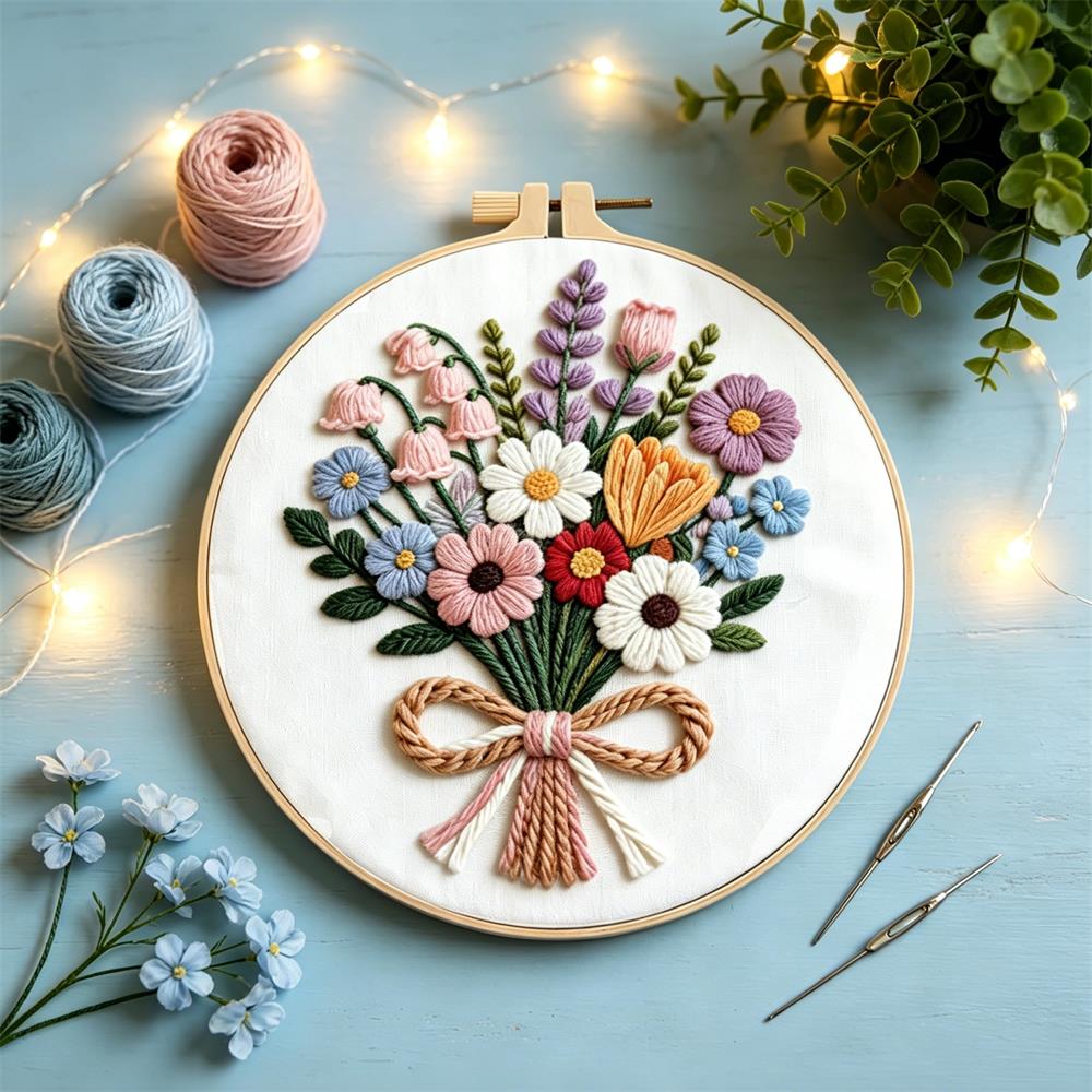 Embroidery Guide Paper - 1 adet çapraz dikiş kitleri papatya