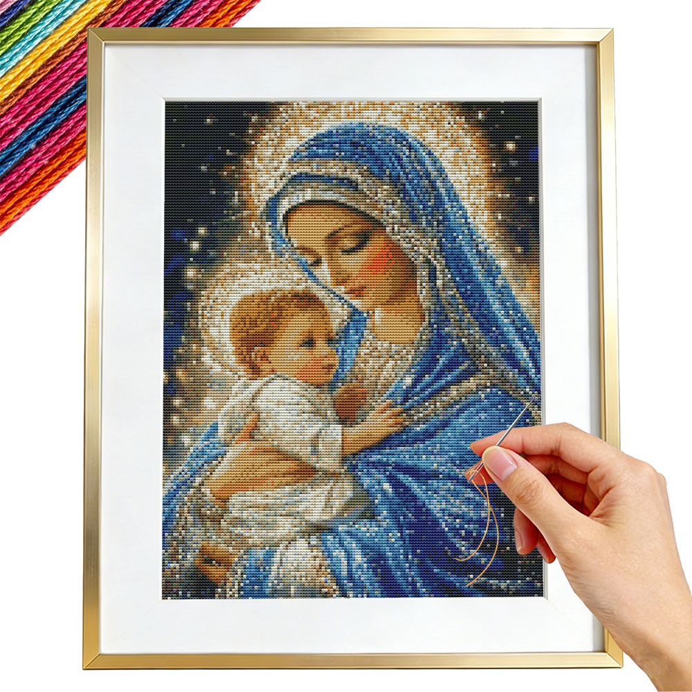 Embroidery Guide Paper - Çapraz dikiş bakire meryem din nakış