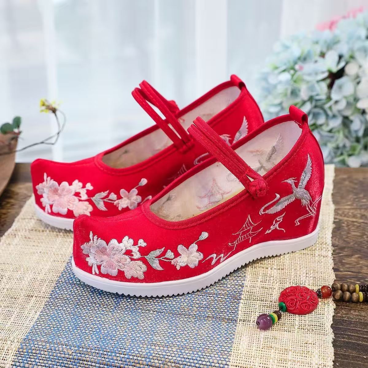 Embroidery Canvas - Kadınlar İçin İç İşlemeli Ayakkabılar Kalın