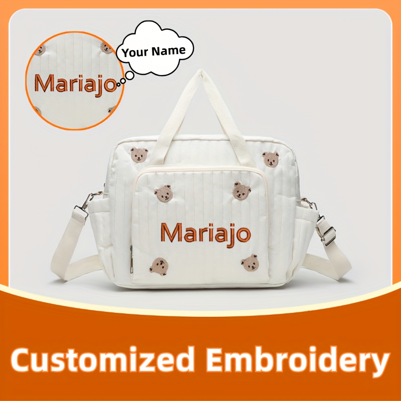 Embroidery Font Free - 1PC Ayı ve Lale Desenli Seyahat