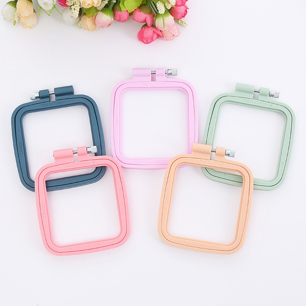 Embroidery Hoop Square - Oval/Kare Plastik Nakış Çemberler Çerçeve Renk