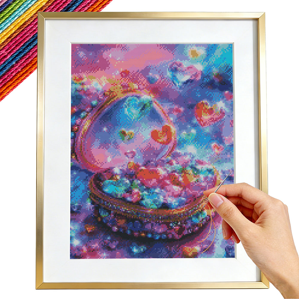 Embroidery Guide Paper - Nakış Kitleri Kalp Aşk Manzara Fantezi