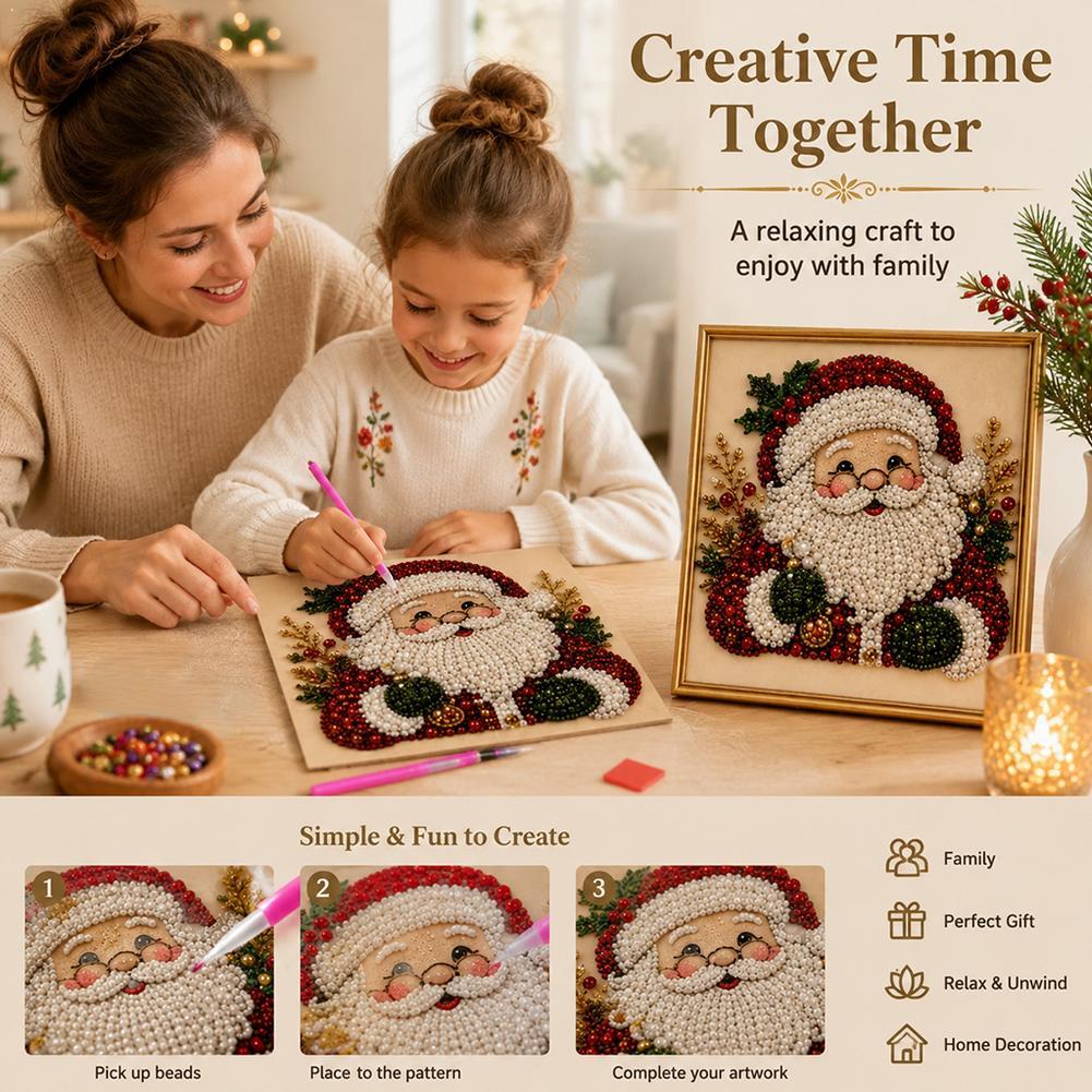 Noel Baba İnci Sanatı DIY Kiti - Embroidery Xmas Decorations incelemesi ve fiyatı