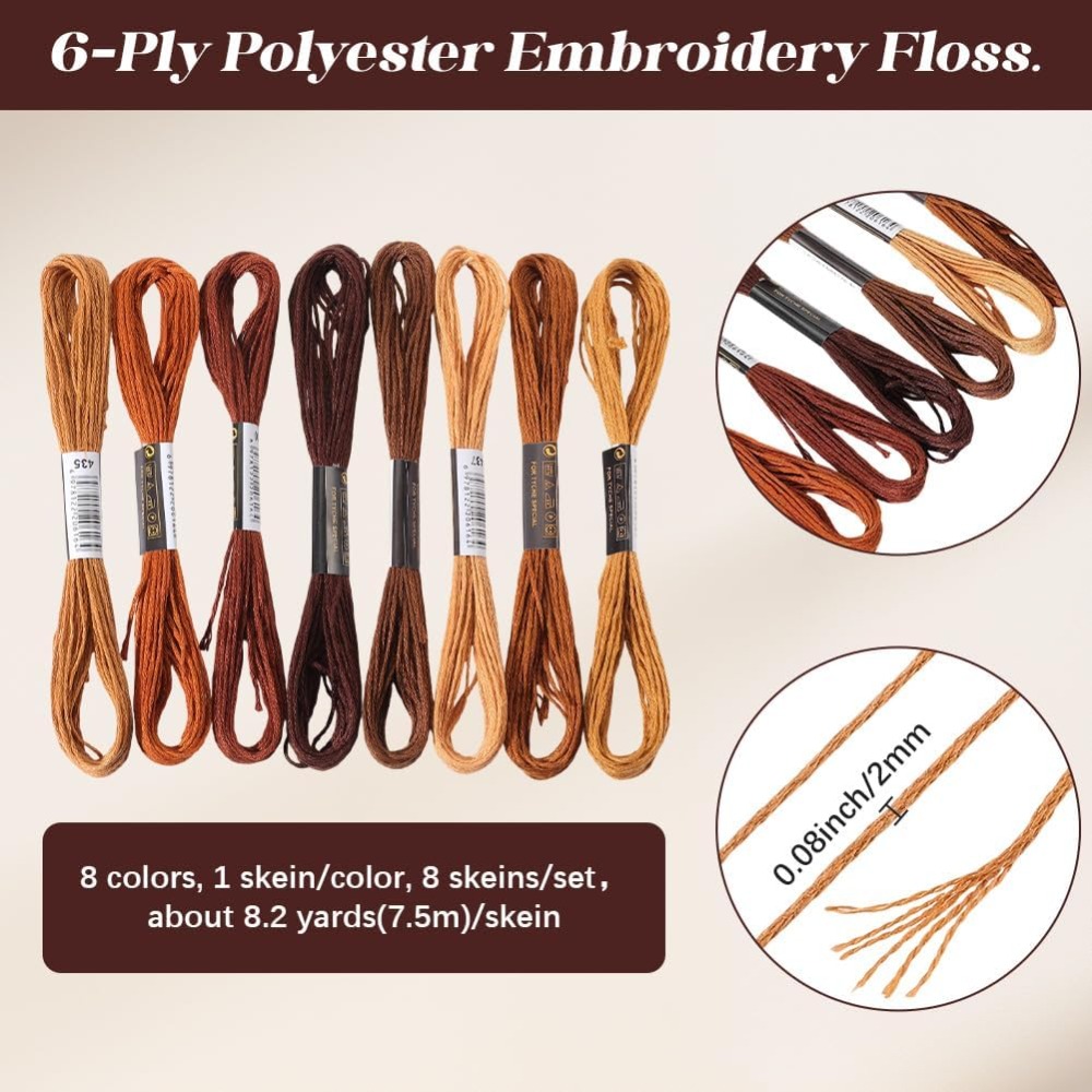 8 iplikçik 6 telli kahverengi  - Embroidery Stitch incelemesi ve fiyatı