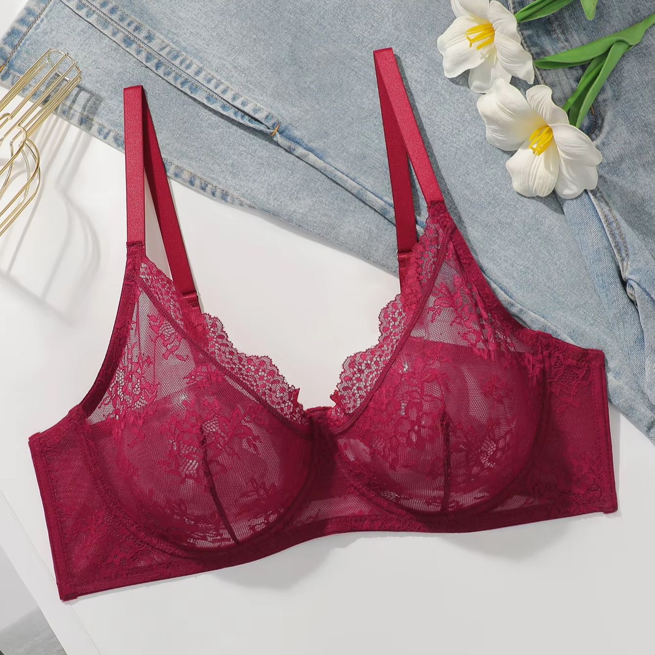 Kadınlar için Büyük Beden Kırm - Embroidery Lace incelemesi ve fiyatı