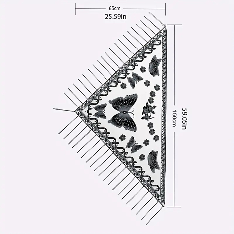 Moda Üçgen Eşarp Kelebek Nakış - Embroidery Hoop Square incelemesi ve fiyatı