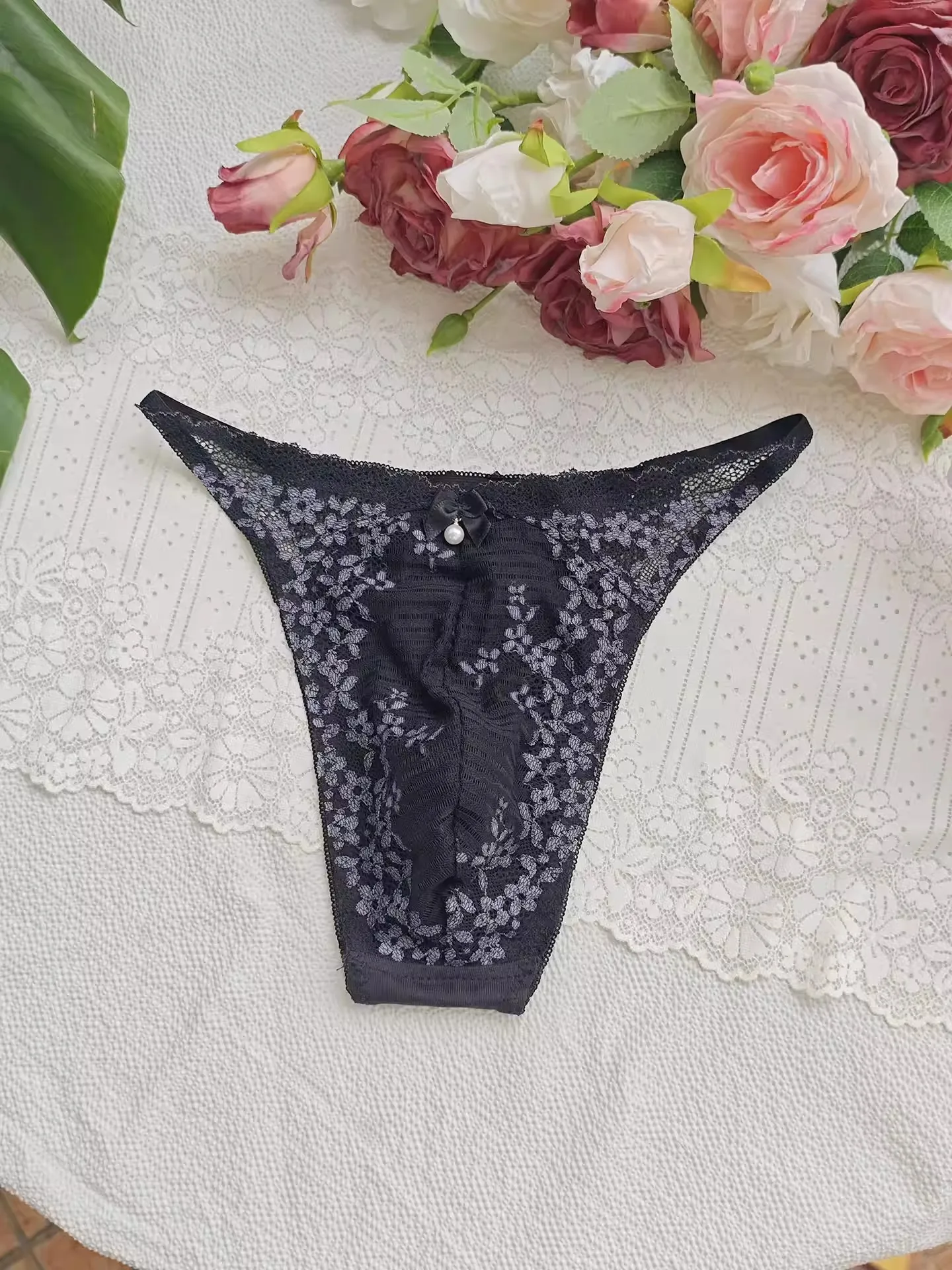 Siyah Dantel Erkek T-İç Çamaşı - Embroidery Lace incelemesi ve fiyatı