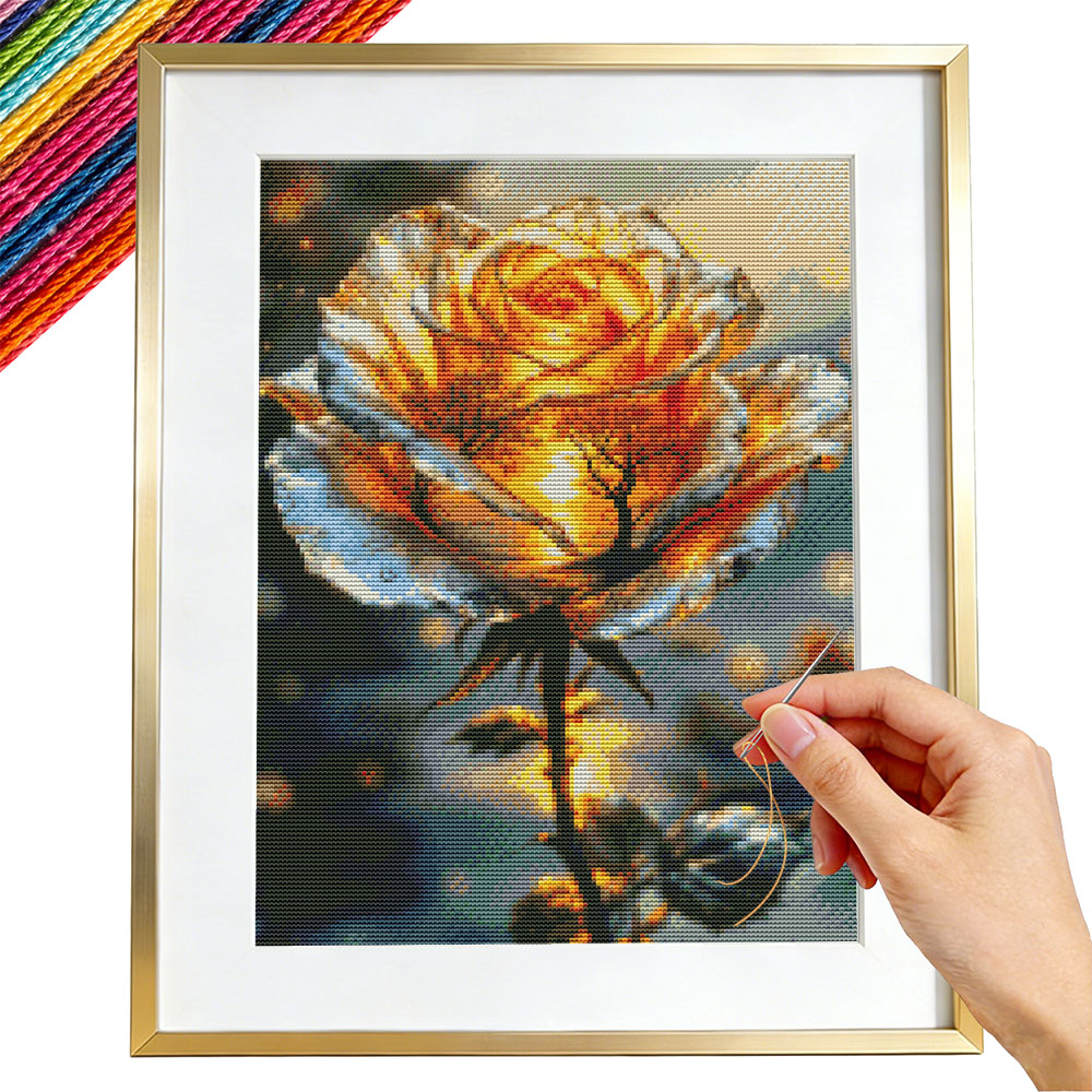 11CT Nakış Kiti Gül Çiçek Çapr - Embroidery Guide Paper incelemesi ve fiyatı