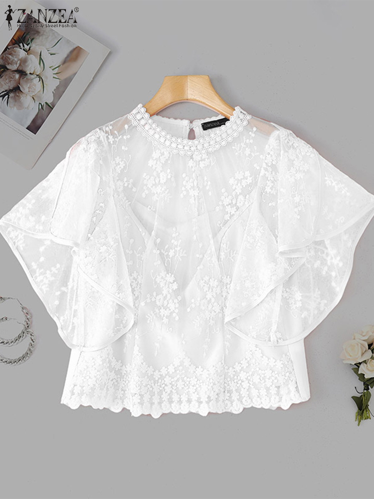 ZANZEA Kadın Nakış Bluz Yaz Da - Embroidery Jersey incelemesi ve fiyatı