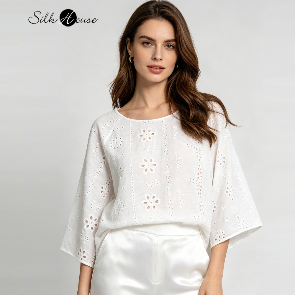 Büyük Beden Beyaz Oymalı Nakış - Embroidery Jersey incelemesi ve fiyatı