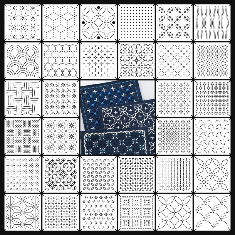 9/32 adet Sashiko Nakış Şablon - Embroidery Service incelemesi ve fiyatı