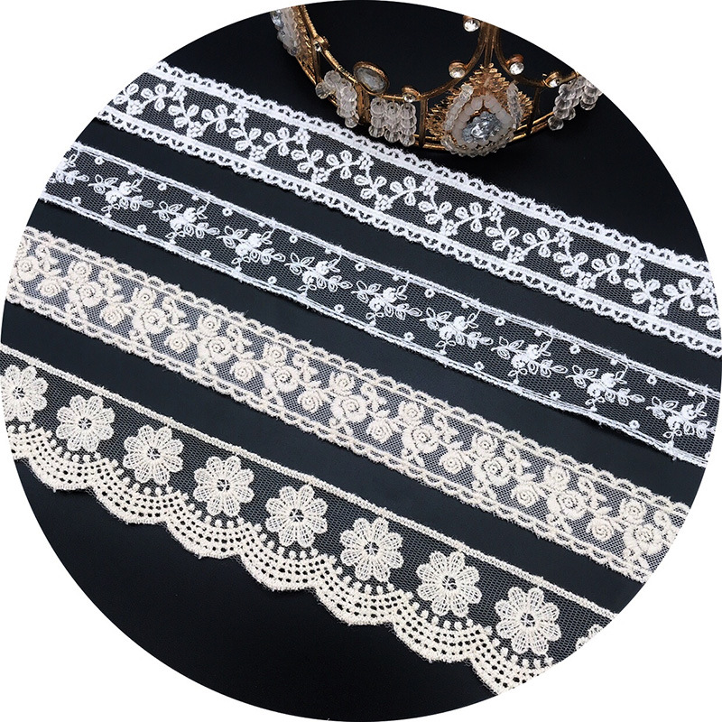 3 Yards/Lot Nakış Beyaz Bej Pa - Embroidery Jersey incelemesi ve fiyatı