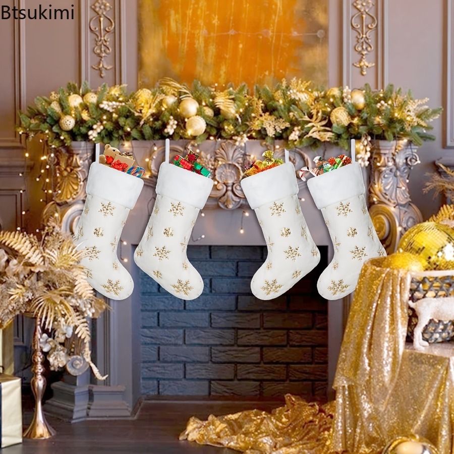 Yeni 2026 Beyaz Peluş Baskılı  - Embroidery Xmas Decorations incelemesi ve fiyatı