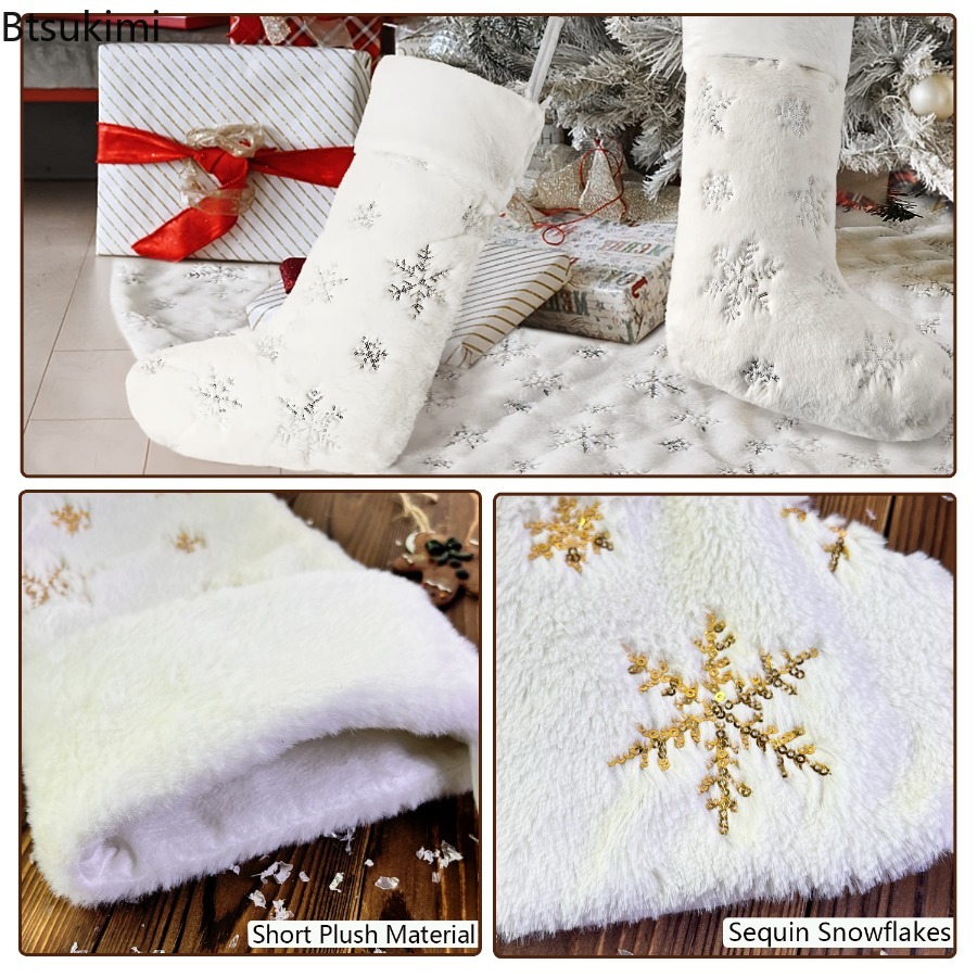 Yeni 2026 Beyaz Peluş Baskılı  - Embroidery Xmas Decorations incelemesi ve fiyatı