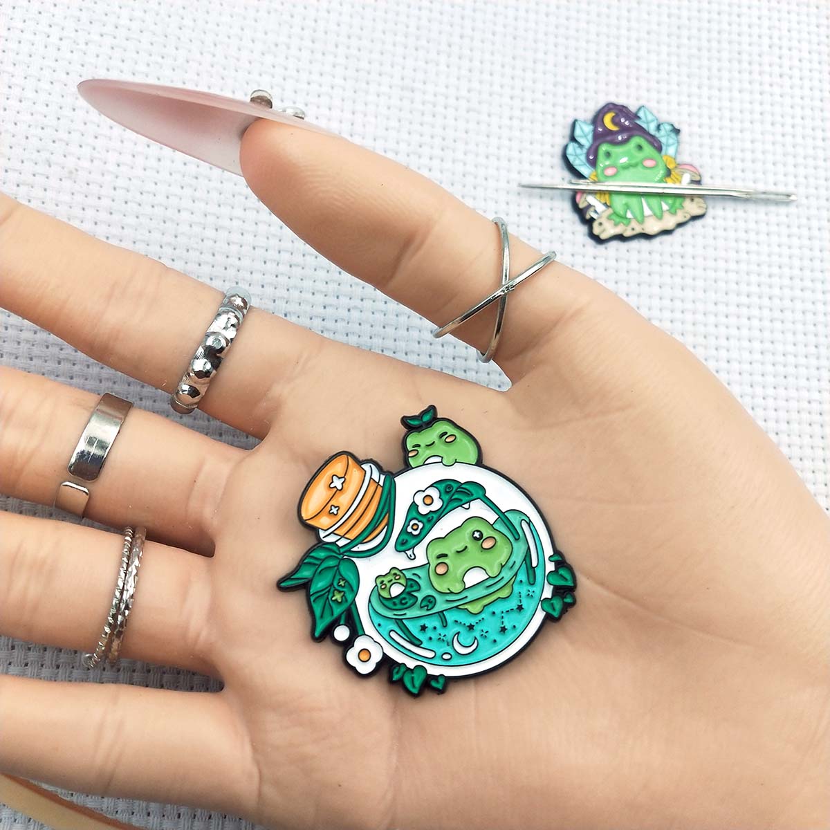 Manyetik Kurbağa İğne Tutucu,  - Embroidery Hoop Square incelemesi ve fiyatı